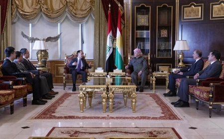 Başkan Barzani, görev süresi dolan Çin Başkonsolosu'nu kabul etti