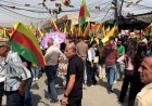Rojava’da Kürtçenin okullarda eğitim dili olması için geniş kapsamlı protesto