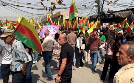 Rojava’da Kürtçenin okullarda eğitim dili olması için geniş kapsamlı protesto