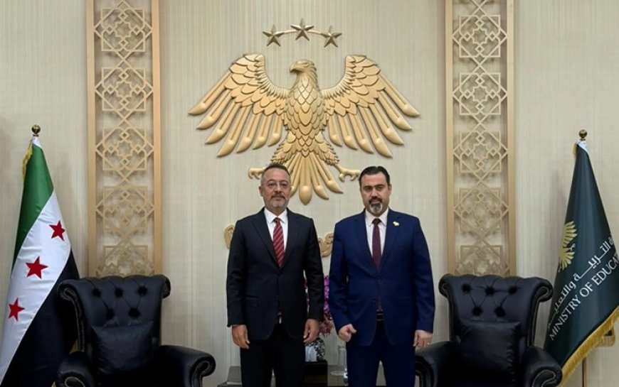 Şam Büyükelçisi Yılmaz, Suriye Eğitim Bakanı ile Türkçe eğitimi görüştü