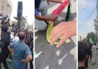 Haseke’de yüzlerce kişi sokağa çıktı: Şehir merkezinde Kürt partisine ait bayrak yakıldı