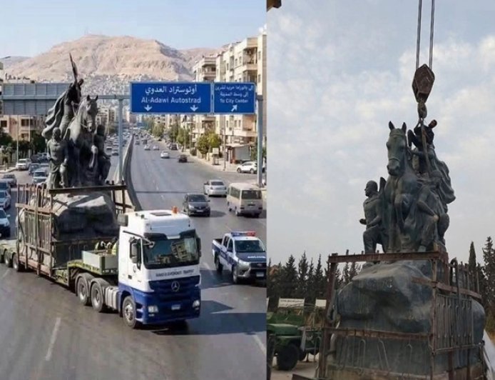 Şam’ın sembolü Selahaddin Eyyubi heykeli kaldırıldı: Halk tepkili